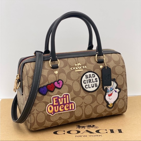 Coach Handbags - Disney X Coach Rowan Satchel In Signature
Canvas With Patches New Coach